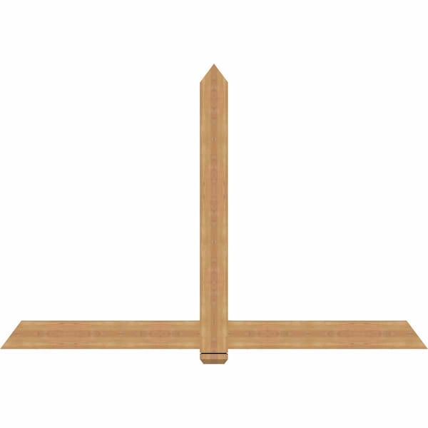 Ekena Millwork Eugene Smooth Timber Gable Bracket, Western Red Cedar, 84"W x 56"H x 1 1/2"D x 5 1/2"F, 16/12 Pitch GBW084X56X0206EUG00SWR - main